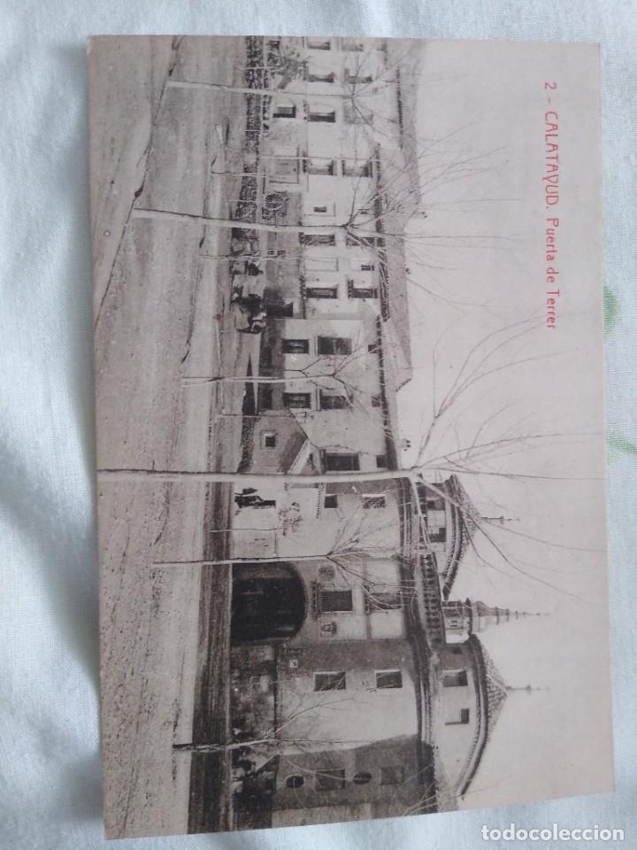 Postales: 2 Calatayud. Puerta de Terrer. Thomas. - Foto 1