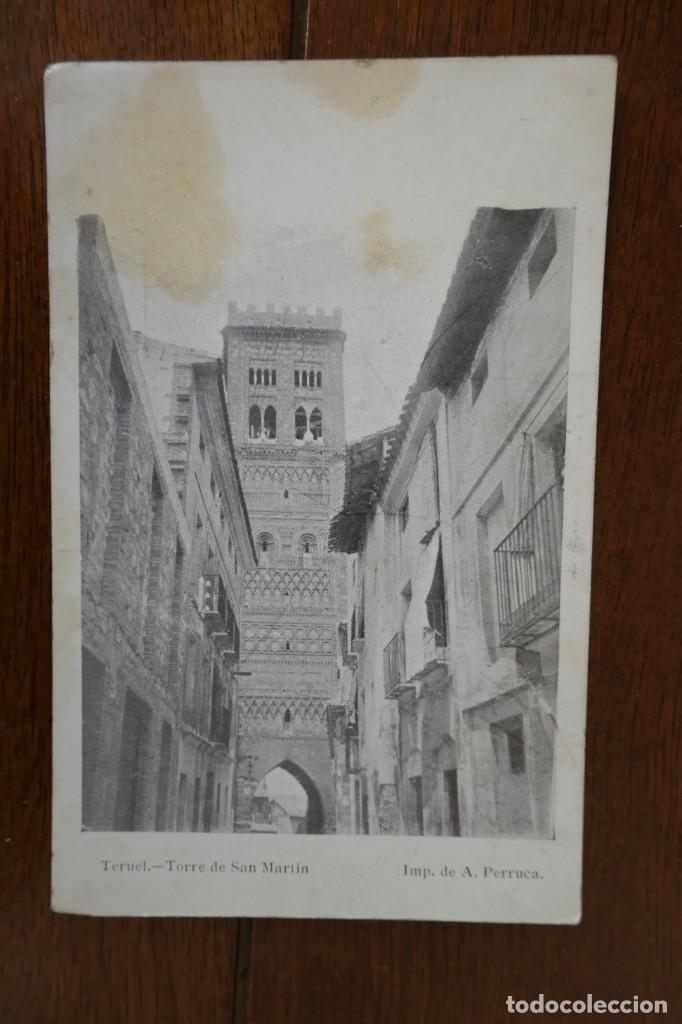 Postales: TERUEL- TORRE DE SAN MART&Iacute;N- IMP. DE A. PERRUCA. - Foto 1