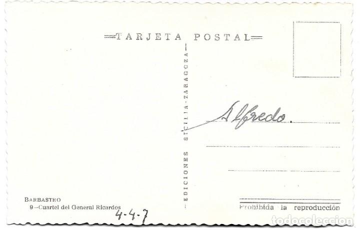 Postales: BARBASTRO. 9. CUARTEL DEL GENERAL RICARDOS - EDICIONES SICILIA - Foto 2 - 277064013
