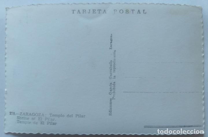 Postales: ZARAGOZA TEMPLO DEL PILAR - Foto 2