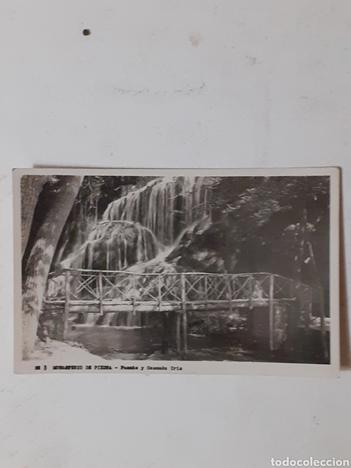 Postales: Postal del Monasterio de Piedra, n&deg; 8. Puente y cascada Iris.
