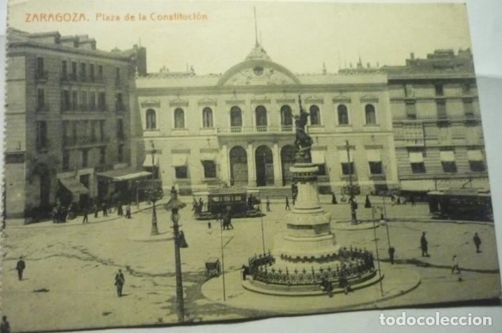 Postales: POSTAL ZARAGOZA,.PL.CONSTITUCION CM - Foto 1