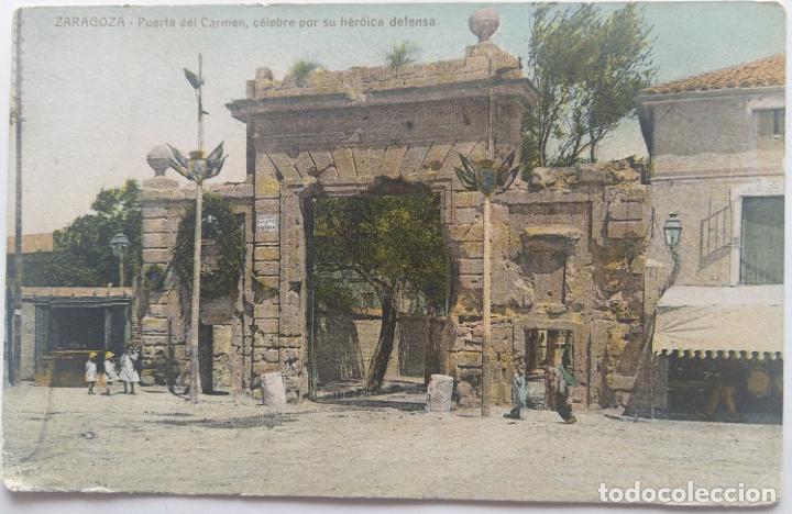 Postales: ZARAGOZA PUERTA DEL CARMEN - Foto 1