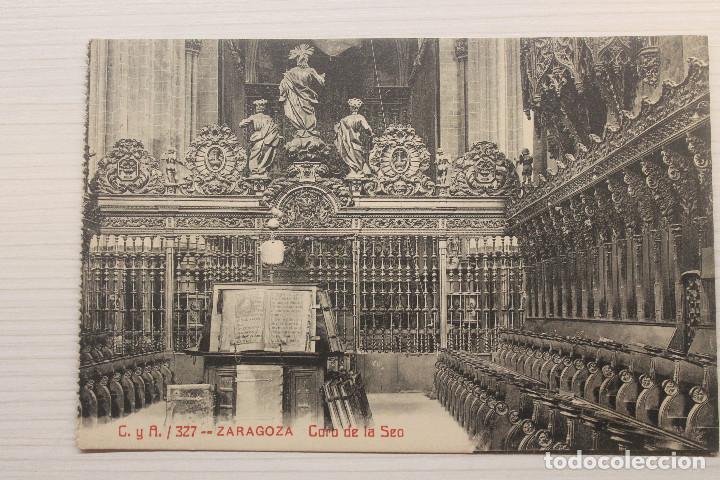 Postales: POSTAL ZARAGOZA, CORO DE LA SEO, C. Y A. - Foto 1