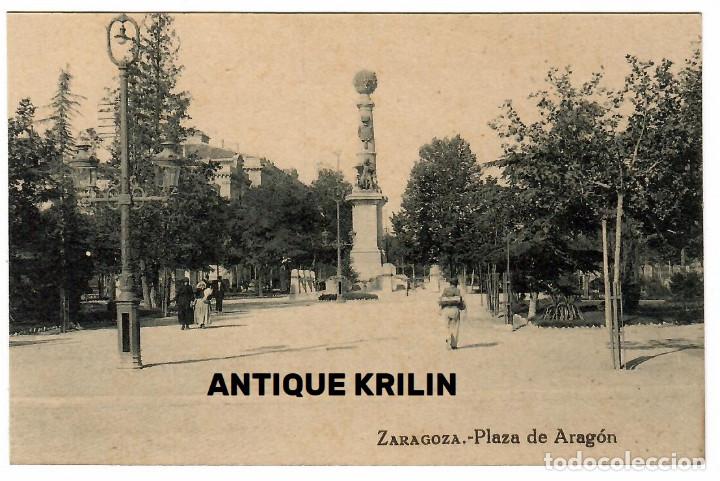 Postales: ZARAGOZA / PLAZA DE ARAGON / SIN EDITOR / SIN CIRCULAR - Foto 1
