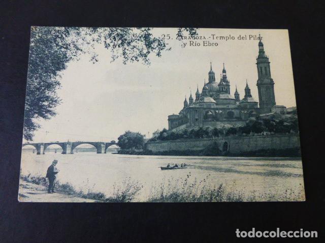 Postales: ZARAGOZA TEMPLO DEL PILAR Y RIO EBRO - Foto 1