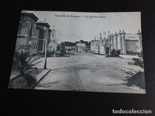 Postales: ZARAGOZA EXPOSICION UNA AVENIDA LATERAL - Foto 1