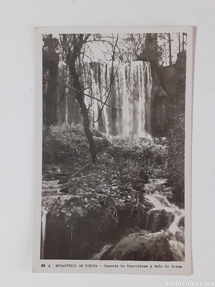 Postales: Postal Monasterio de Piedra, 4. Cascada La Caprichosa y Ba&ntilde;o de Diana.