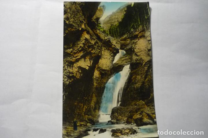 Postales: POSTAL ORDESA .- COLOREADA CASCADA DE LA CUEVA-CM