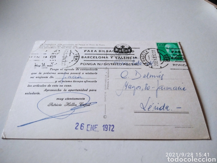 Postales: Postal Zaragoza parque - Foto 2