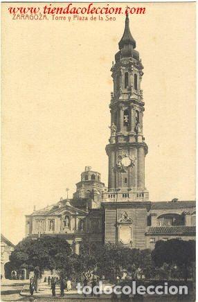 Postales: ZARAGOZA. Torre y Plaza de la Seo - Foto 1