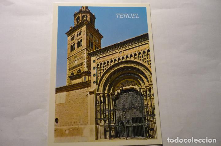 Postales: POSTAL TERUEL CATEDRAL ENTRADA CM - Foto 1