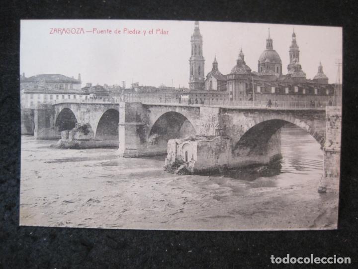Postcards: ZARAGOZA-PUENTE DE PIEDRA Y EL PILAR-POSTAL ANTIGUA-(84.348)