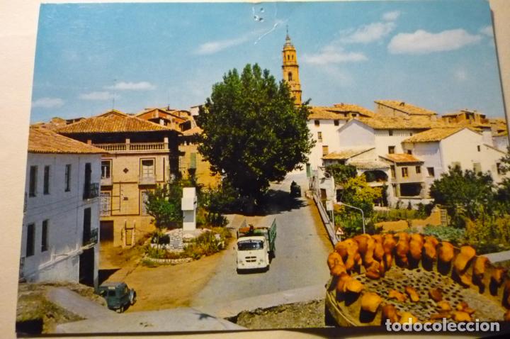 Postkarten: postal mas de las matas.- calle martires de la guerra.-circulada cm