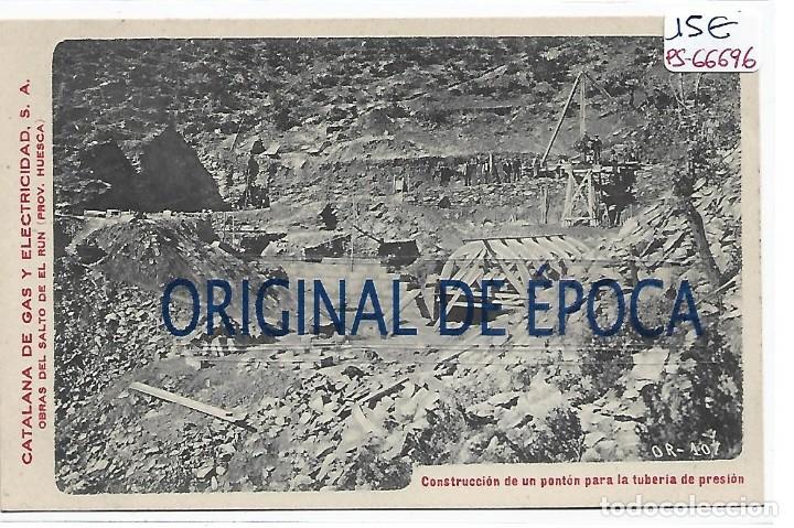 Postcards: (PS-66696)CATALANA DE GAS Y ELECTRICIDAD N&ordm;27-CONSTRUCCION DE UN PONTON PARA LA TUBERIA DE PRESION