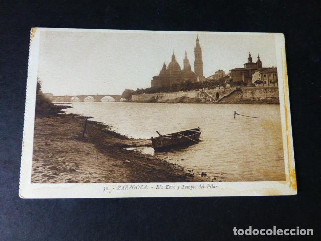 Postales: ZARAGOZA RIO EBRO Y TEMPLO DEL PILAR - Foto 1