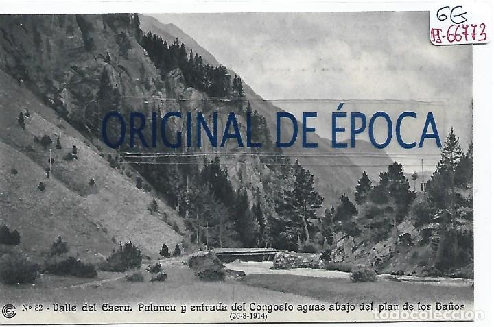Postcards: (PS-66773)CATALANA DE GAS Y ELECTRICIDAD N&ordm;82-VALLE DEL ESERA.PALANCA Y ENTRADA DEL CONGOST AGUAS AB