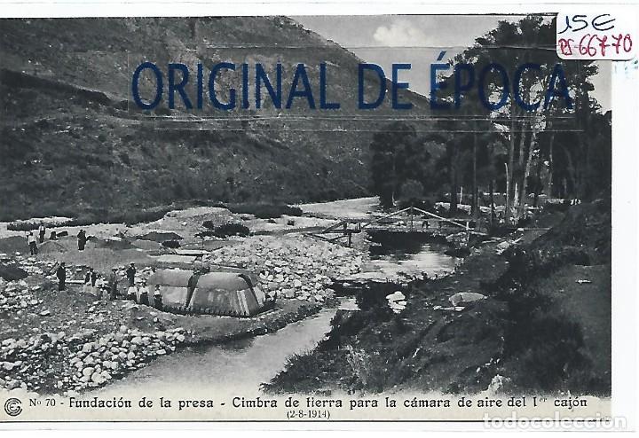 Postcards: (PS-66770)CATALANA DE GAS Y ELECTRICIDAD N&ordm;70-FUNDACION DE LA PRESA.CIMBRA DE LA TIERRA