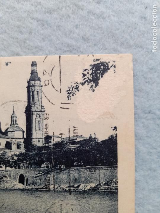 Postales: Zaragoza. Orillas del Ebro. Escrita - Foto 3