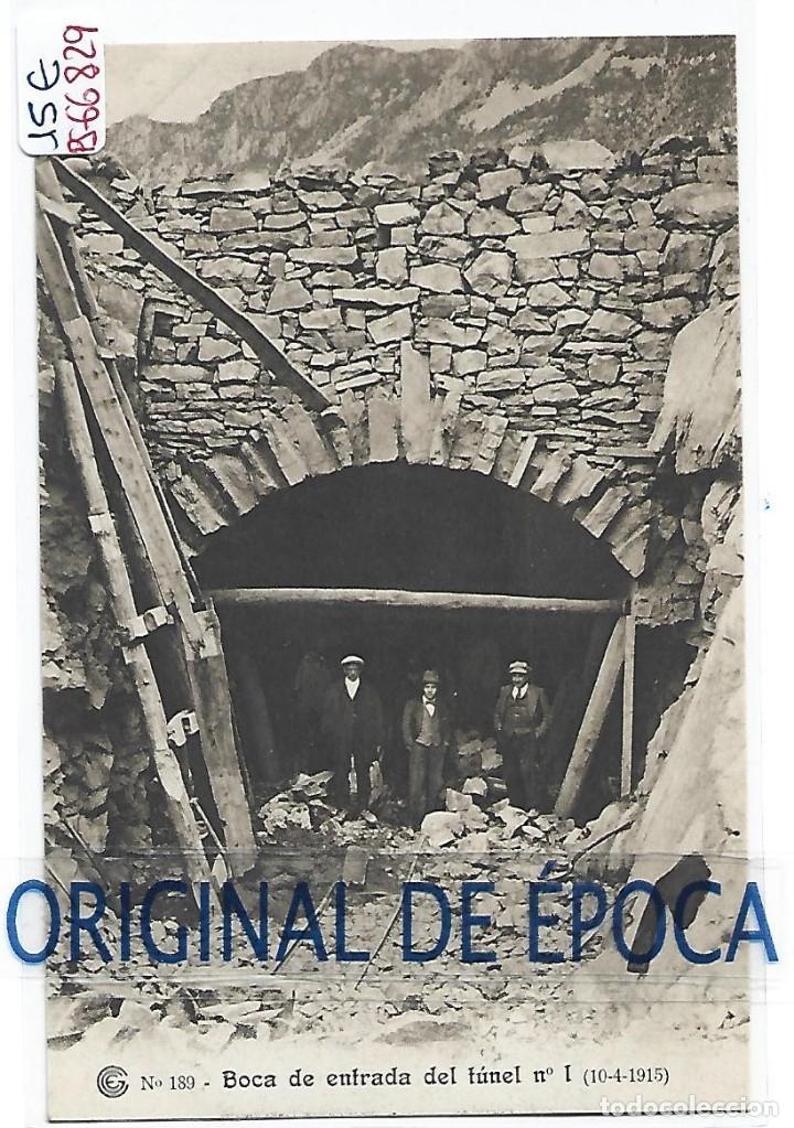 Postcards: (PS-66829)CATALANA DE GAS Y ELECTRICIDAD N&ordm;189-BOCA DE ENTRADA DEL TUNEL N&ordm;1