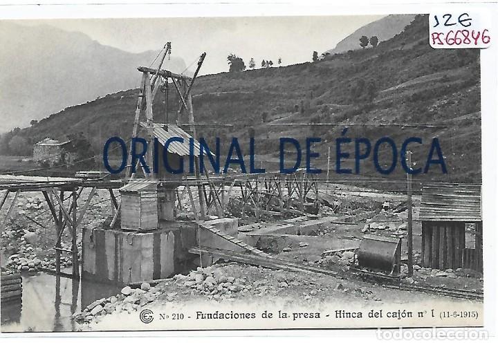 Postcards: (PS-66846)CATALANA DE GAS Y ELECTRICIDAD N&ordm;210-FUNDACIONES DE LA PRESA.HINCA DEL CAJON N&ordm;I