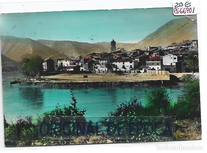 Postcards: (PS-66901)POSTAL DE MEQUINENZA-PARTE BAJA Y RIO EBRO Y SEGRE.CAMPO DE FUTBOL