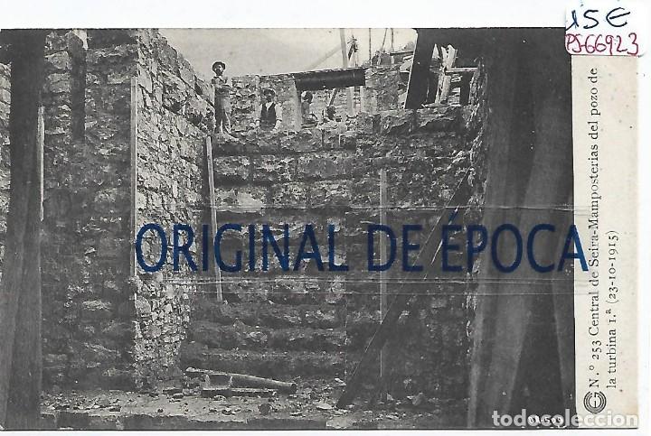 Postcards: (PS-66923)CATALANA DE GAS Y ELECTRICIDAD N&ordm;253-CENTRAL DE SEIRA.MAMPOSTERIAS DEL POZO DE LA TURBINA