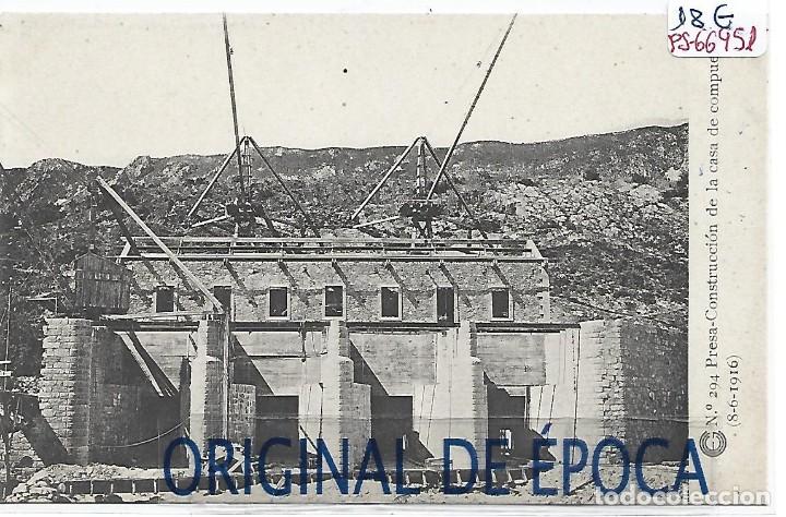 Postkarten: (PS-66951)CATALANA DE GAS Y ELECTRICIDAD N&ordm;294-PRESA-CONSTRUCCION DE LA CASA DE COMPUERTA