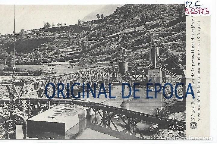 Postkarten: (PS-66973)CATALANA DE GAS Y ELECTRICIDAD N&ordm;295-FUNDACIONES DE LA PRESA-HINCA DEL CAJON