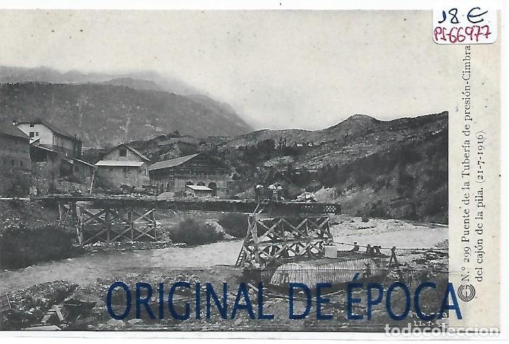 Postkarten: (PS-66977)CATALANA DE GAS Y ELECTRICIDAD N&ordm;299-PUENTE DE LA TUBERIA DE PRESION-CIMBRA DEL CAJON