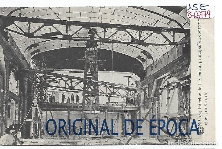 Postkarten: (PS-66979)CATALANA DE GAS Y ELECTRICIDAD N&ordm;303-INTERIOR DE LA CENTRAL PRINCIPAL EN CONSTRUCCION