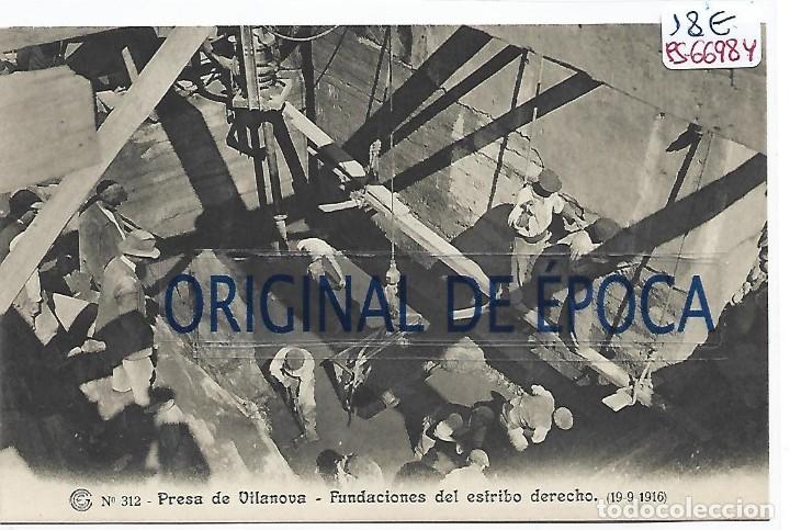 Postkarten: (PS-66984)CATALANA DE GAS Y ELECTRICIDAD N&ordm;312-PRESA DE VILANOVA-FUNDACIONES DEL ESTRIBO DERECHO