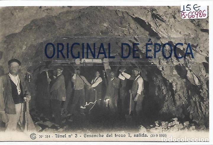 Postkarten: (PS-66986)CATALANA DE GAS Y ELECTRICIDAD N&ordm;314-TUNEL N&ordm;3.ENSANCHE DEL TROZO 7,SALIDA