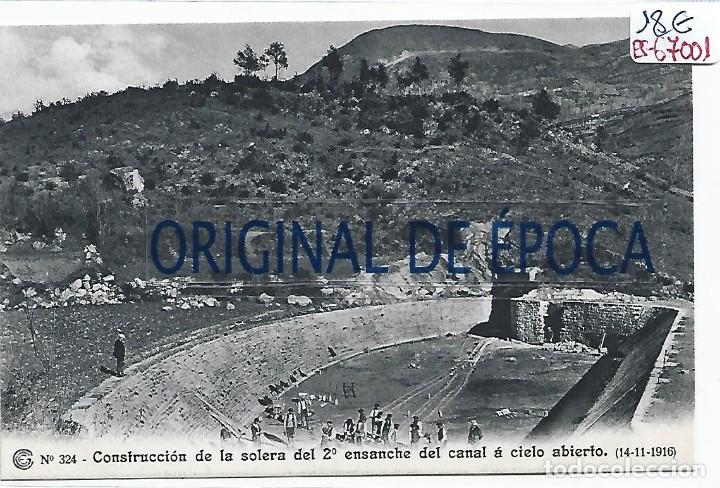 Postkarten: (PS-67001)CATALANA DE GAS Y ELECTRICIDAD N&ordm;324-CONSTRUCCION DE LA SOLERA DEL 2&ordm;ENSANCHE DEL CANAL