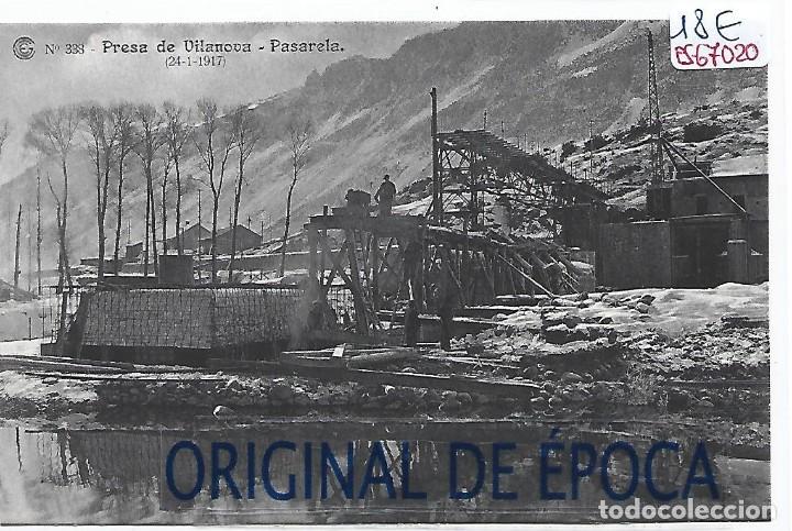 Postcards: (PS-67020)CATALANA DE GAS Y ELECTRICIDAD N&ordm;338-PRESA DE VILANOVA.PASARELA