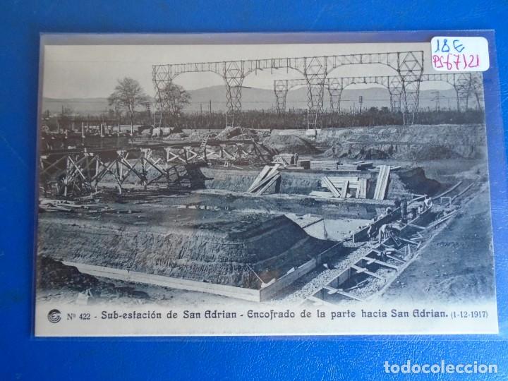 Postcards: (PS-67121)CATALANA DE GAS Y ELECTRICIDAD N&ordm;422-SUB-ESTACION DE SAN ADRIAN.ENCOFRADO DE LA PARTE HACI