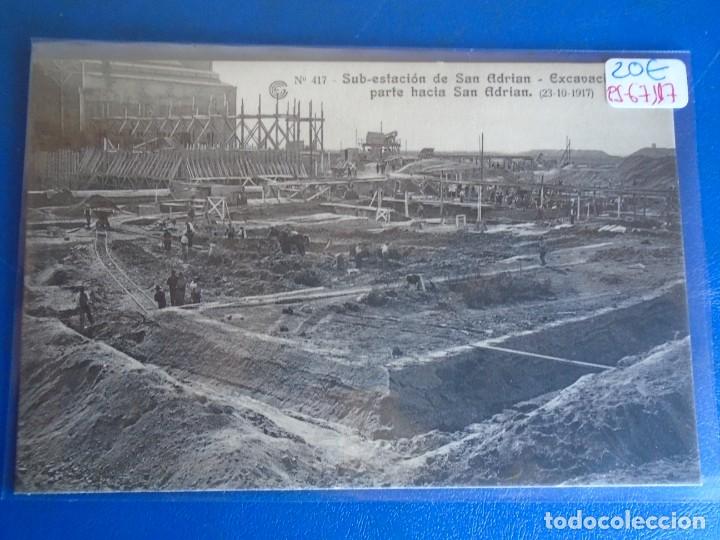 Postcards: (PS-67117)CATALANA DE GAS Y ELECTRICIDAD N&ordm;417-SUB-ESTACION DE SAN ADRIAN.EXCAVACION