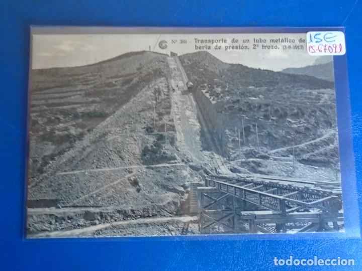 Postales: (PS-67091)CATALANA DE GAS Y ELECTRICIDAD N&ordm;388-TRANSPORTE DE UN TUBO METALICO