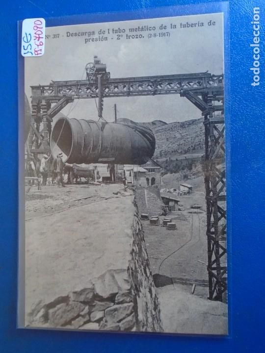 Postales: (PS-67090)CATALANA DE GAS Y ELECTRICIDAD N&ordm;387-DESCARGA DE 1 TUBO METALICO DE LA TUBERIA DE PRESION