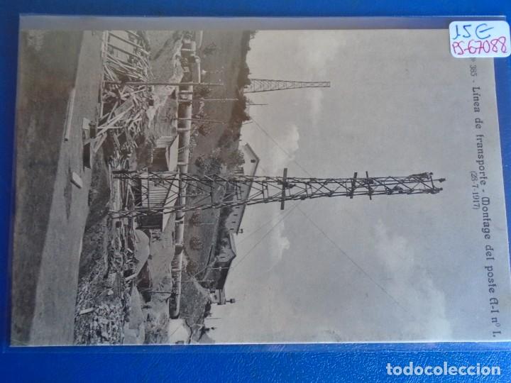 Postales: (PS-67088)CATALANA DE GAS Y ELECTRICIDAD N&ordm;385-LINEA DE TRANSPORTE.MONTAGE DEL POSTE A-1