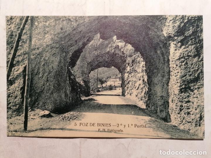 Postales: POSTAL FOZ DE BINIES, 2&ordm; Y 1&ordm; PORTAL, N&ordm; 5, FOTOGRAFO F.H., SIN CIRCULAR