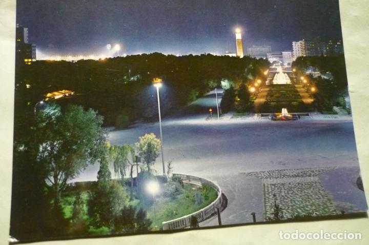 Postales: postal zaragoza.-nocturna parque primo rivera