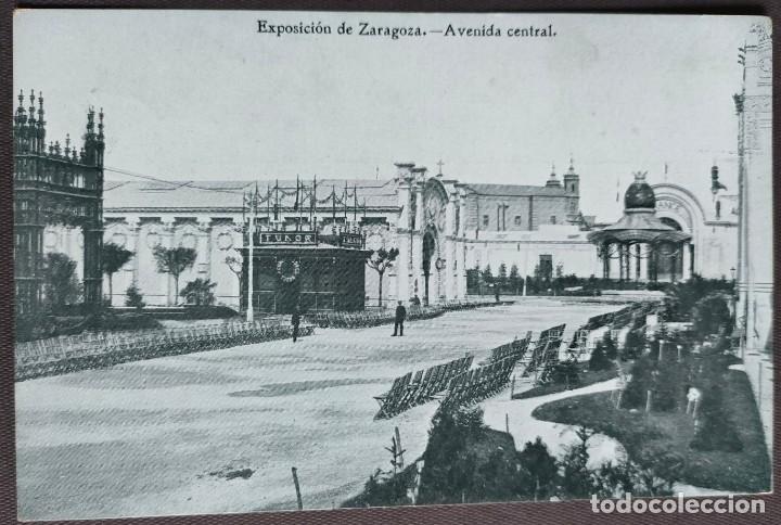 Postales: ZARAGOZA EXPOSICION AVENIDA CENTRAL - Foto 1