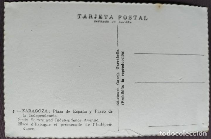 Postales: ZARAGOZA PLAZA DE ESPA&Ntilde;A - Foto 2