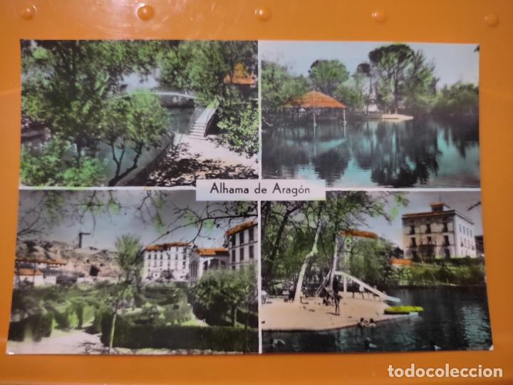 Cartes Postales: ALHAMA ARAGON LAGO CASTILLO FERROCARRIL PLAYA ED VICTORIA N&ordm; 31 SC COLOREADA