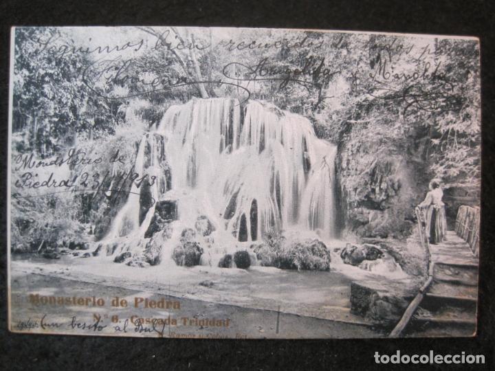 Postkarten: MONASTERIO DE PIEDRA-CASCADA TRINIDAD-REVERSO SIN DIVIDIR-POSTAL ANTIGUA-(90.305)