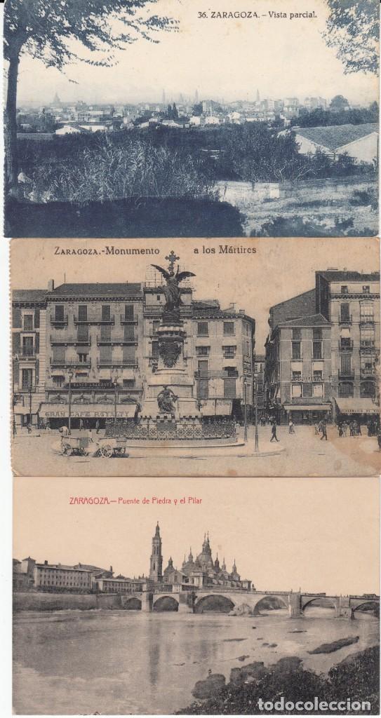 Postales: LOTE DE 9 POSTALES DE zaragoza - Foto 3
