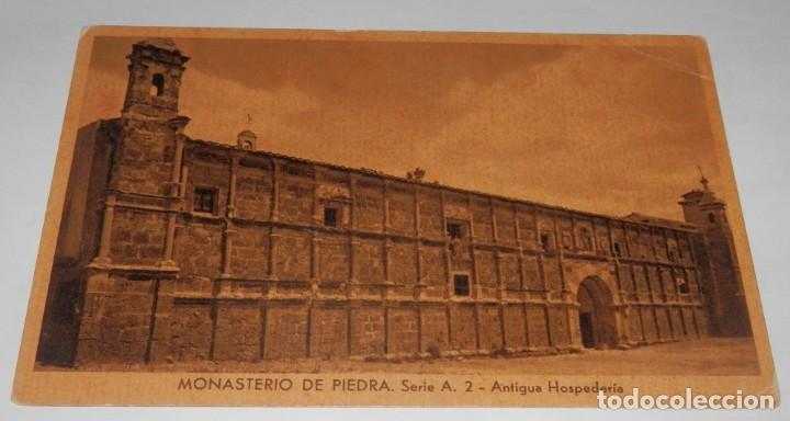 Postales: TARJETA POSTAL-MONASTERIO DE PIEDRA-SERIE A.2-ANTIGUA HOSPEDERIA