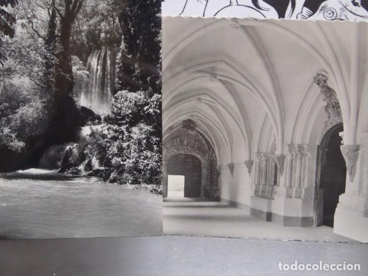Postales: MONASTERIO DE PIEDRA - CLAUSTRO Y CASCADA - LOTE DE DOS POSTALES