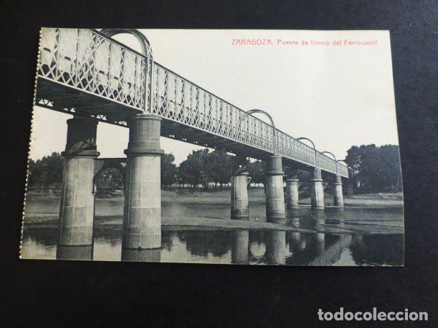 Postales: ZARAGOZA PUENTE DE HIERRO DEL FERROCARRIL - Foto 1